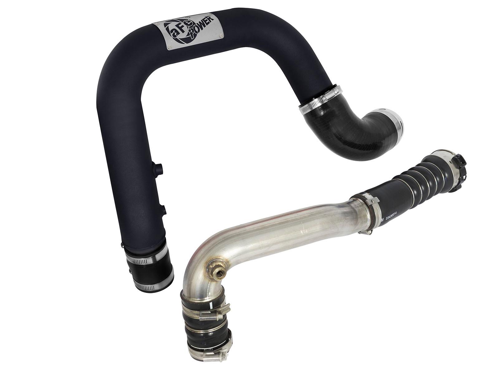 AFE BladeRunner 2-1/2 IN & 3 IN Aluminum Hot and Cold Charge Pipe Kit Black (2016-2021 Colorado, Canyon) - 46-20264-B