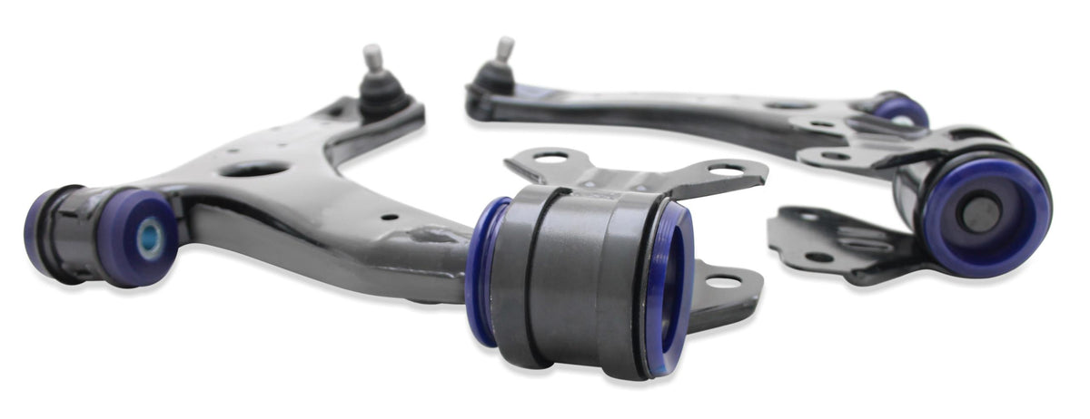 SuperPro 10-14 Mazda3 Front Lower Control Arm Set w/ SP Bushings (2010-2013 3 i, 3 S) - TRC1051