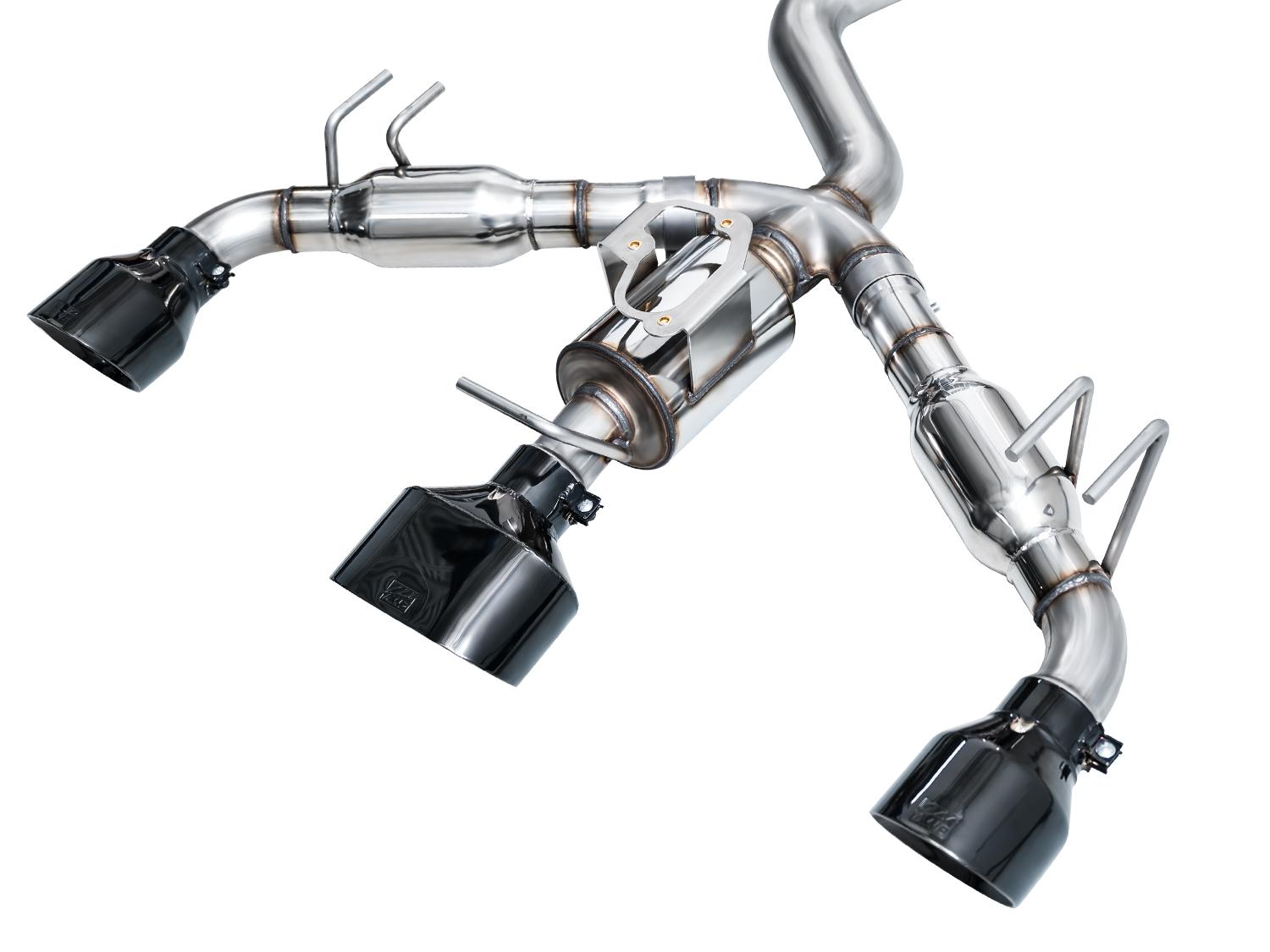 AWE Touring Edition Exhaust for GR Corolla - Diamond Black Tips - 3015-53472
