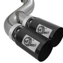 AFE Rebel XD 4 IN 409 Stainless Steel DPF-Back Exhaust w/Dual Black Tips (Ford Diesel Trucks 11-14 V8-6.7L (td)) - 49-43120-B