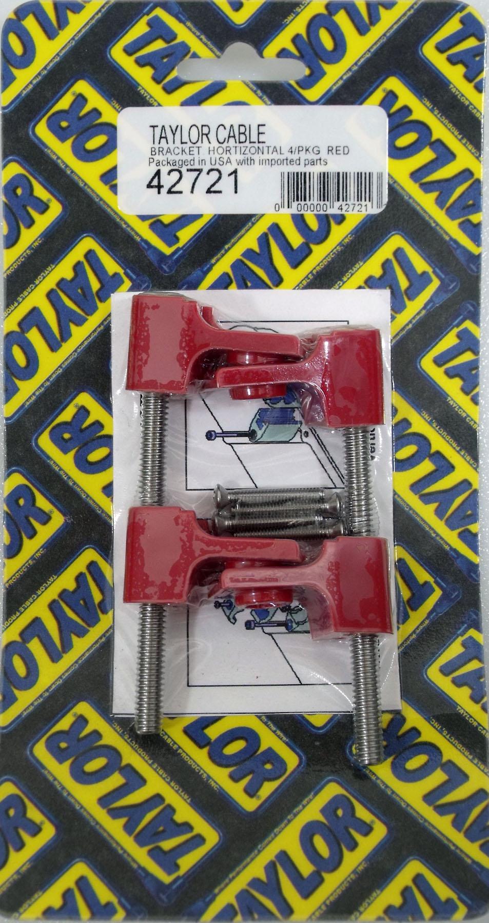 TAYLOR CABLE Bracket, horizontal red  - 42721