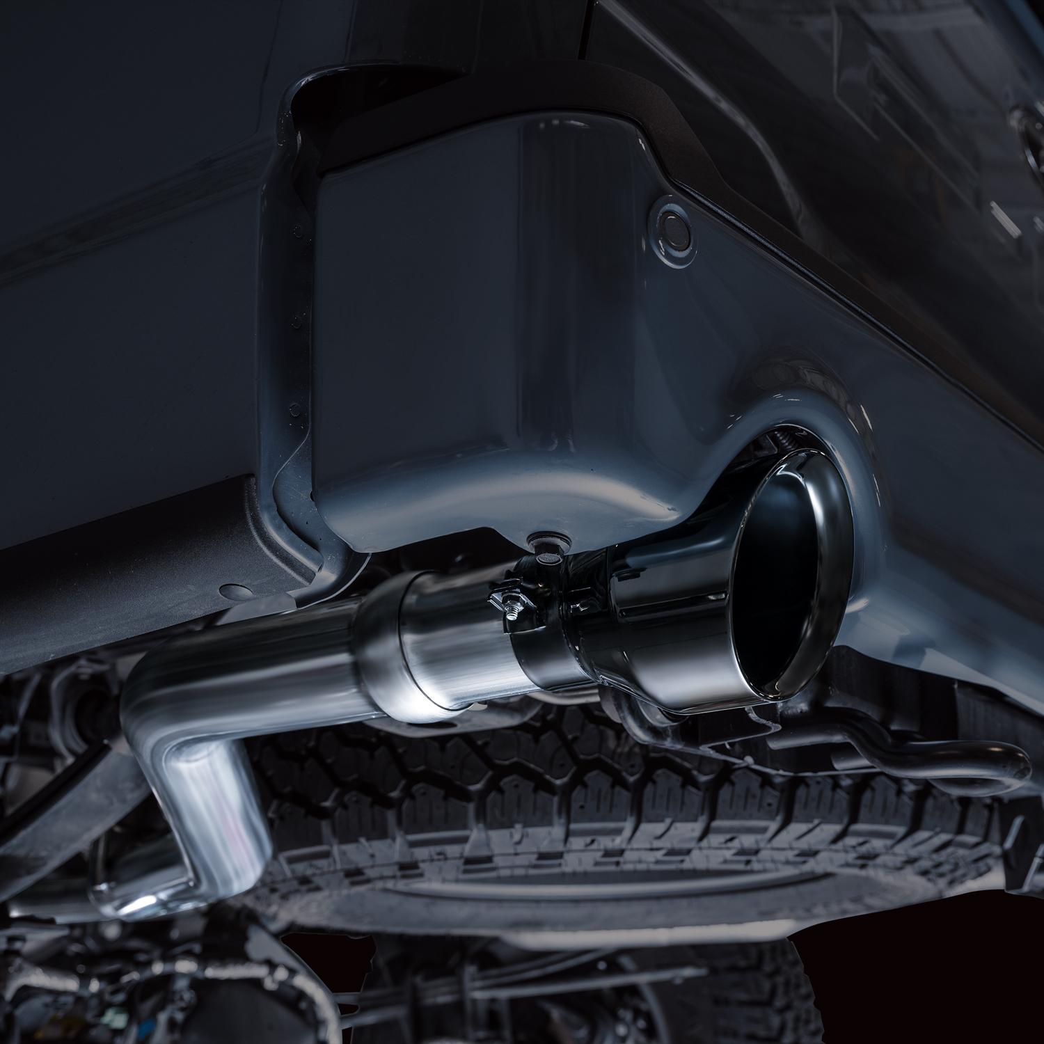 AWE 0FG Non-Resonated Catback (With Bumper Cutouts) - Diamond Black Tips (2021-2025 F-150 Tremor 3.5L / 5.0L) - 3020-33402