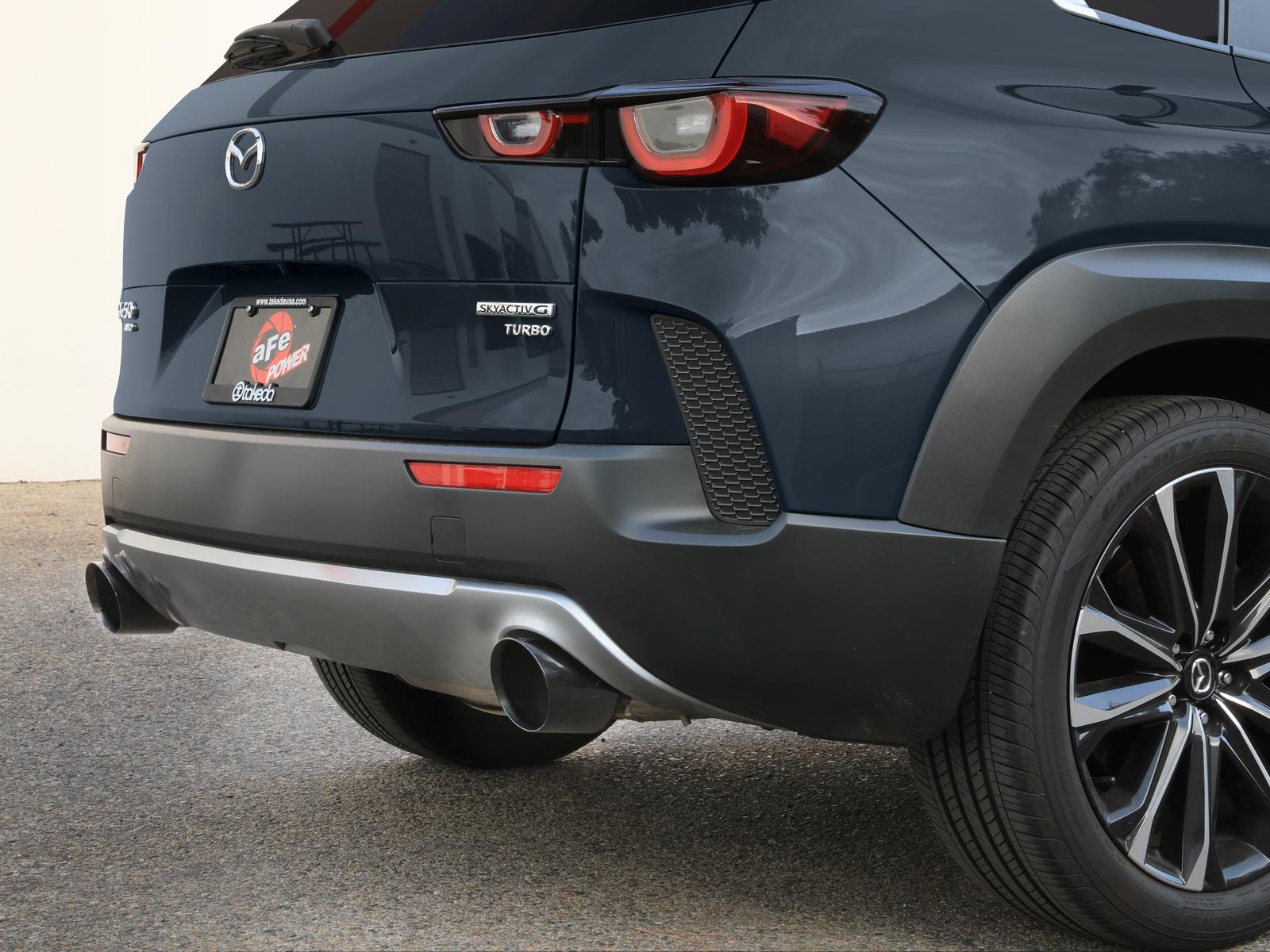 AFE Takeda 2-1/2 IN 304 Stainless Steel Axle-Back Exhaust w/ Black Tip (2023-2025 CX-50) - 49-37036-B