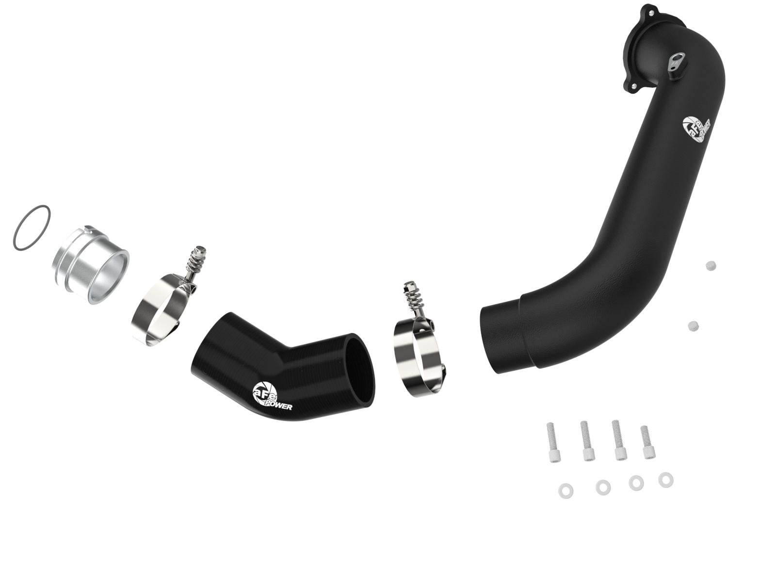 AFE BladeRunner 2-3/4 IN Aluminum Hot-Side Charge Pipe Black (2021-2021 GR Supra) - 46-20488-B