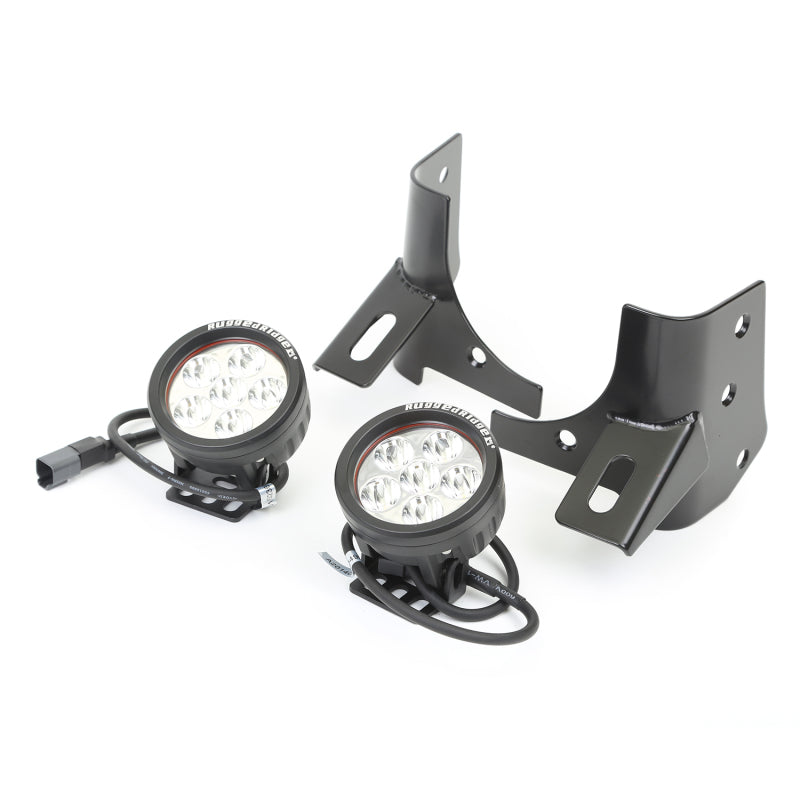 Rugged Ridge Light Kit Windshield Mounted Round Black; 97-06 Wrangler Tj - 11027.13