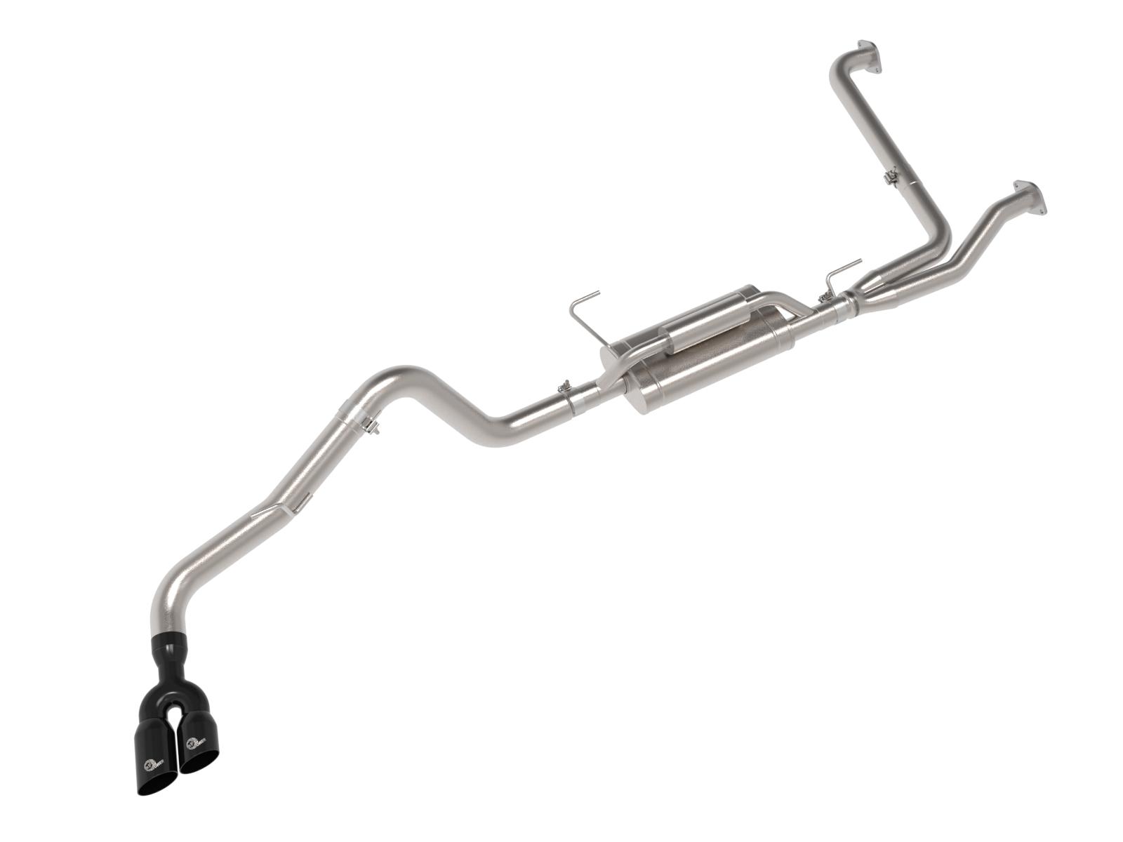 AFE Vulcan Series 2-1/2 IN to 3 IN Stainless Steel Cat-Back Exhaust w/ Black Tip (2022-2026 Frontier) - 49-36140-B
