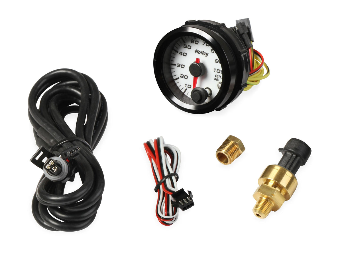 Holley Analog Style Oil Pressure Gauge.  - 26-601W