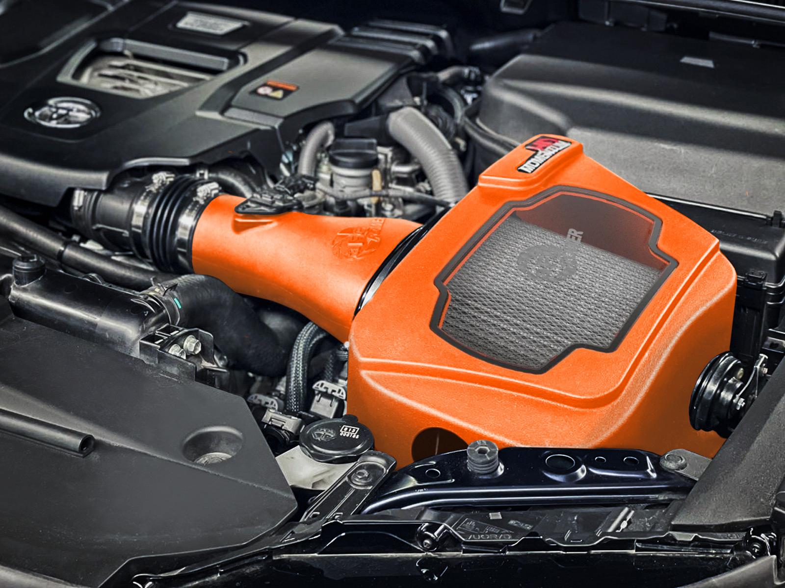 AFE Momentum HD Cold Air Intake System Orange w/ Pro DRY S Filter - 50-70098DN