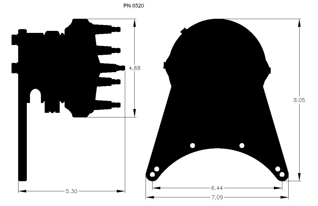 Msd 8520 Distributor, Gm Big Block, Front Drive With Standard Ford Cap