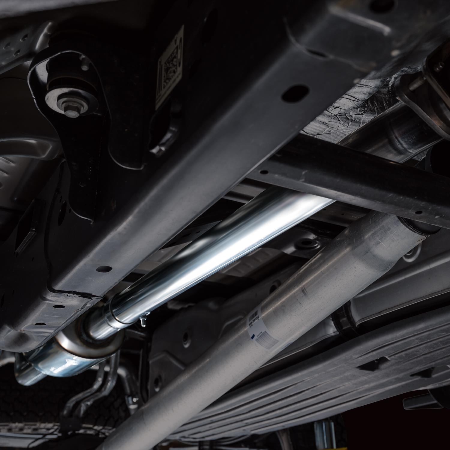 AWE 0FG Non-Resonated Catback (With Bumper Cutouts) - Diamond Black Tips (2021-2025 F-150 Tremor 3.5L / 5.0L) - 3020-33402