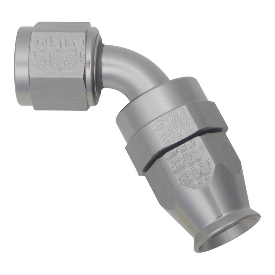 DeatschWerks 8 AN Female Flare Swivel (Incl Ferule/Olive) 60-Degree Hose End PTFE, Anodized DW Titanium - 6-02-0874