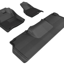 3D MAXpider 2012-2018 Dodge Ram 2500/3500 Mega Cab Kagu 1st & 2nd Row Floormats - Black