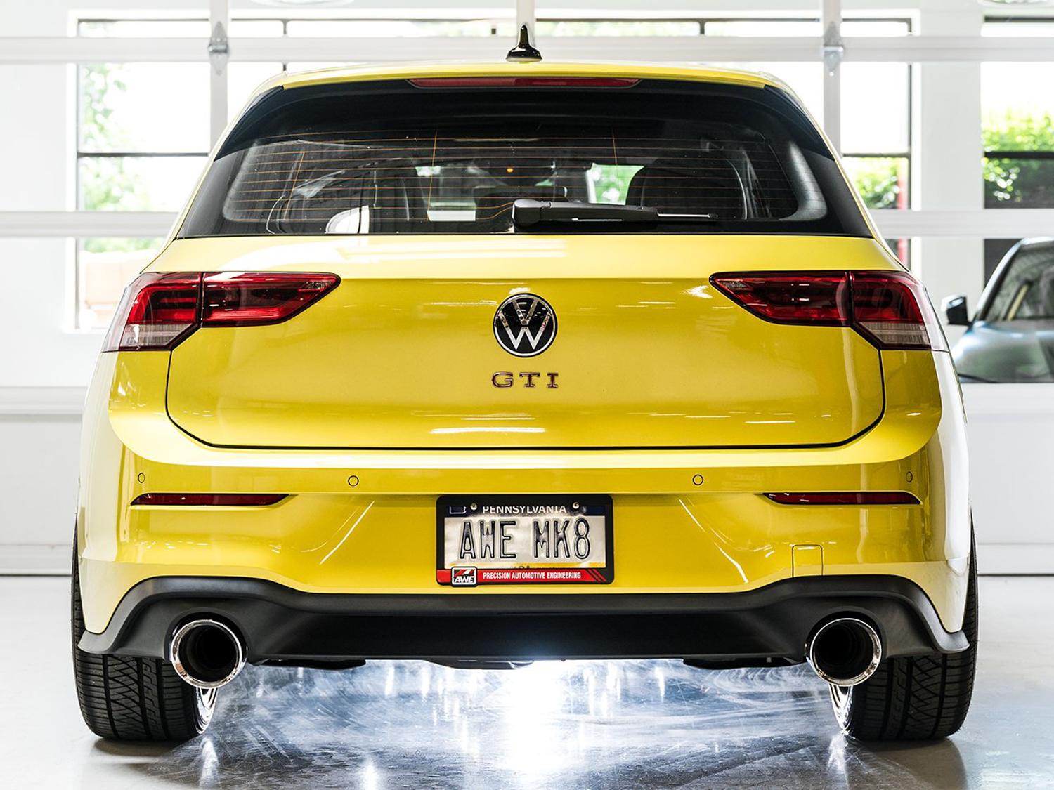 AWE Track Edition Catback Exhaust - Chrome Silver Tips (2022-2023 Volkswagen MK8 GTI) - 3020-32658
