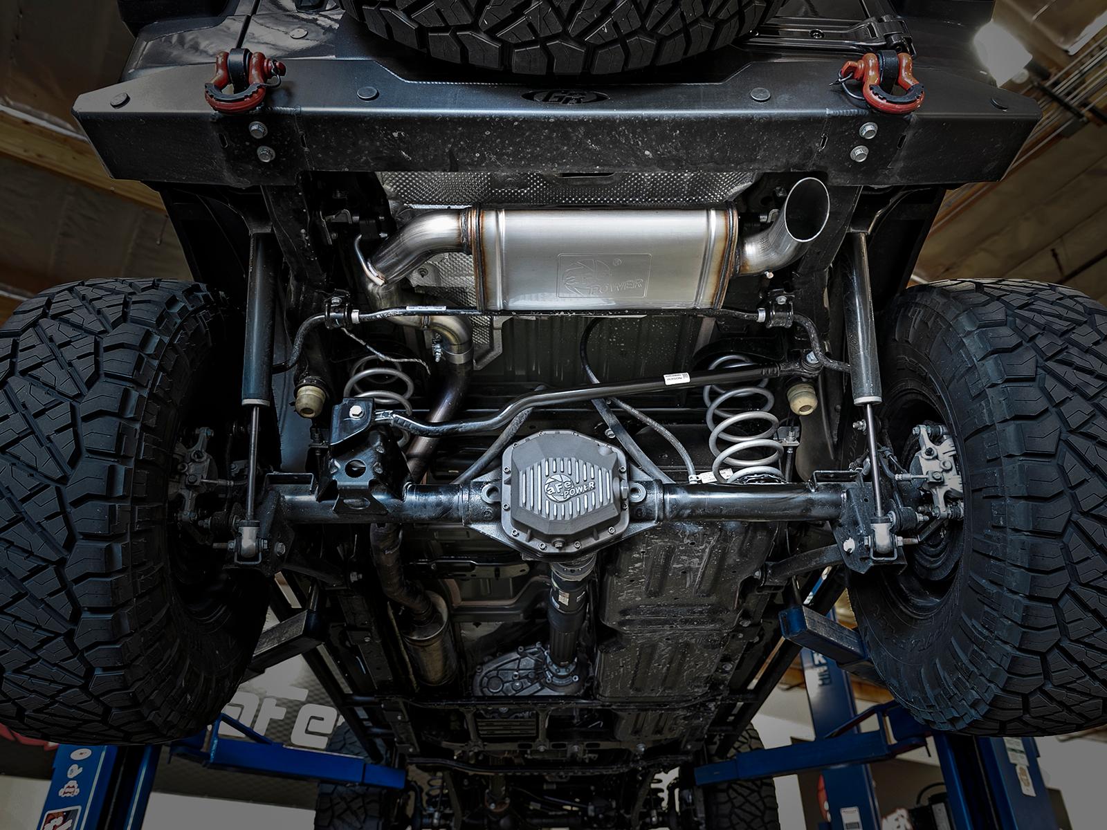 AFE Axle-Back Exhaust System (2018-2020 Jeep Wrangler L4-2.0L(t) / V6-3.6L) - 49-48080