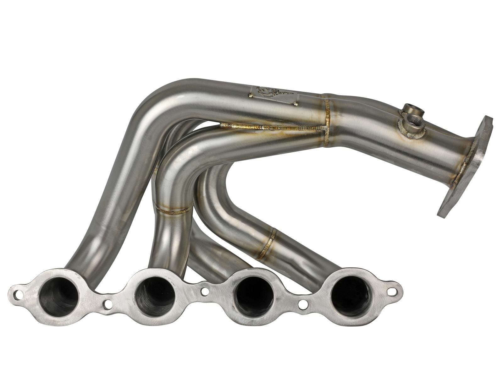 AFE Twisted Steel 1-7/8 IN to 2-3/4 IN 304 Stainless Headers w/ Brushed Finish (Chevrolet Corvette (C8) 20-25 V8-6.2L) - 48-34148-H