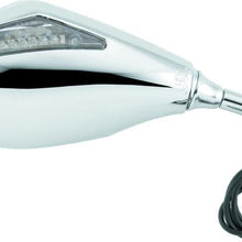 BikeMaster Universal Mirror with Integrated Turn Signals 10mm - Pair - Chrome