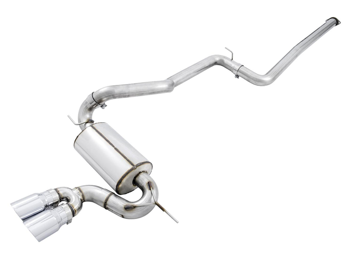 AWE 3015-32092 2013-2018 Focus ST Touring Edition Catback Exhaust with Chrome Silver Tips (Non Resonated)