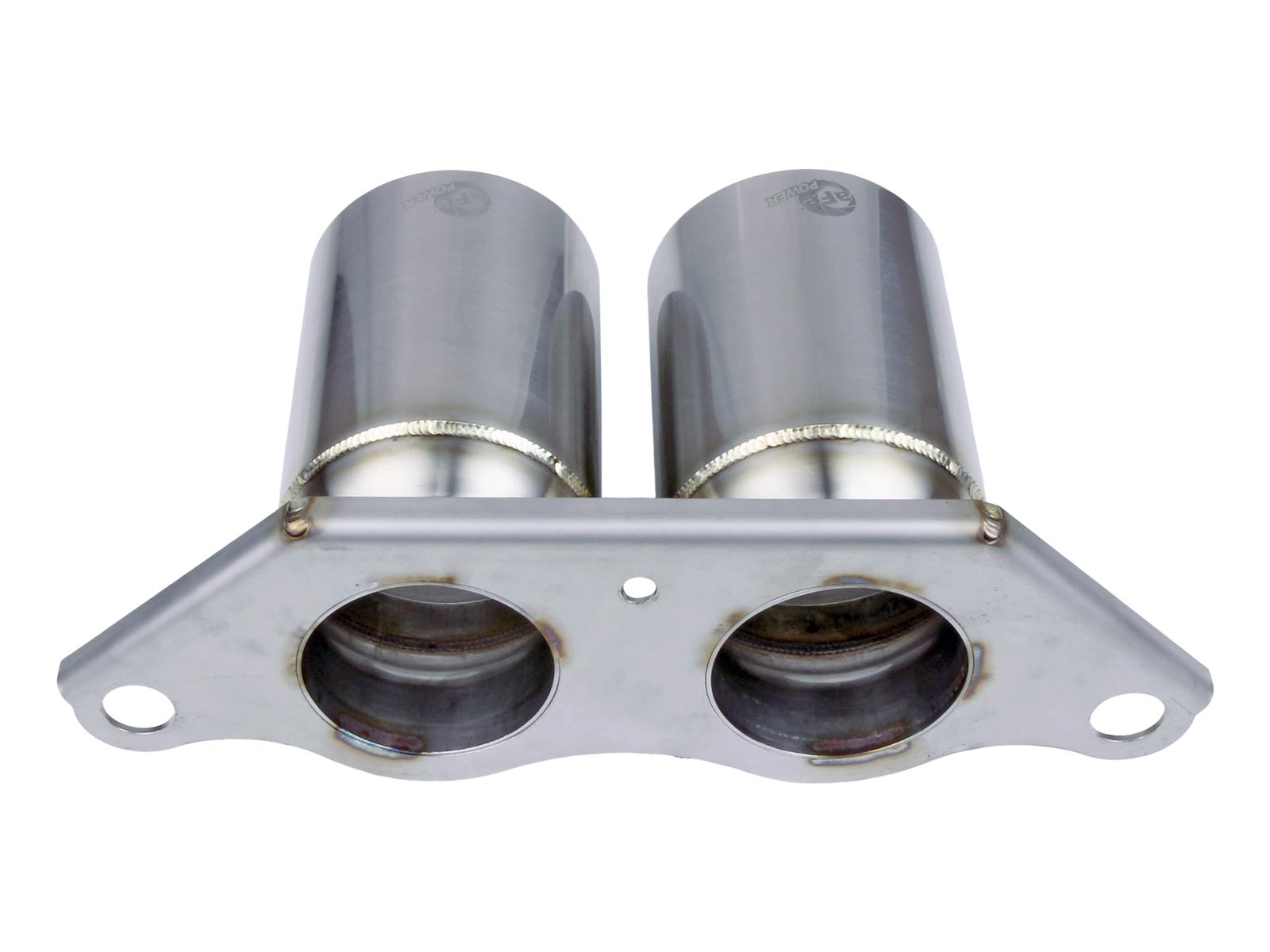 AFE MACH Force-Xp 4 IN Brushed Finish OE Replacement Exhaust Tips (Porsche 911 GT3 14-19 H6-3.8L/4.0L) - 49C36435-H