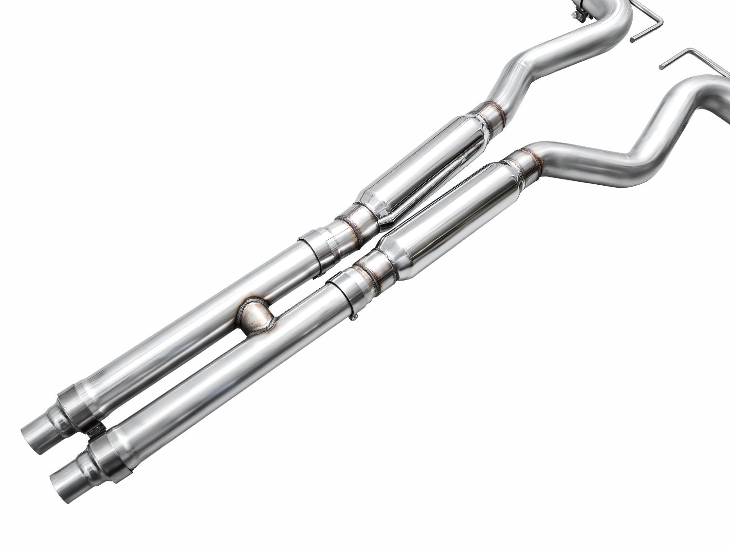 AWE SwitchPath Catback Exhaust - Quad Diamond Black Tips (2024-2026 Mustang GT) - 3025-43650