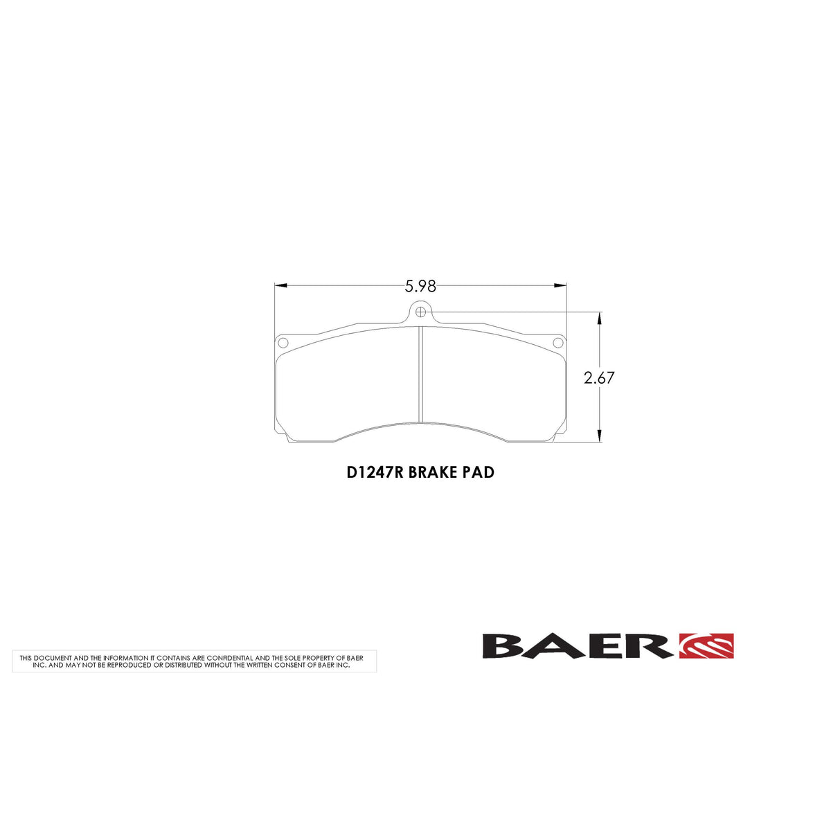 Baer Brake Pads Disc Brake Pads Univ - D1247R