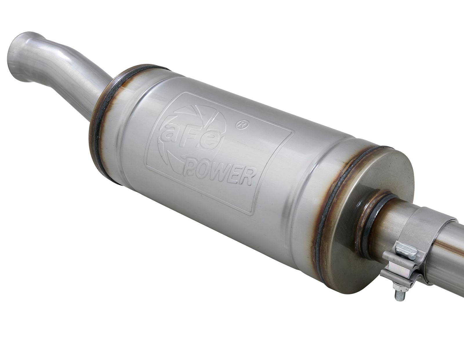 AFE Rebel Series Cat-Back Exhaust w/ Dual Polished Tip 409 Stainless Steel (2018-2021 Wrangler, Wrangler) - 49-48066-P