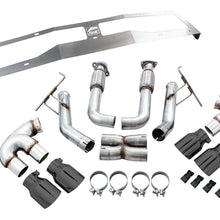 AWE Track Edition Exhaust - Quad Diamond Black Tips (2020-2024 Corvette C8) - 3020-43086