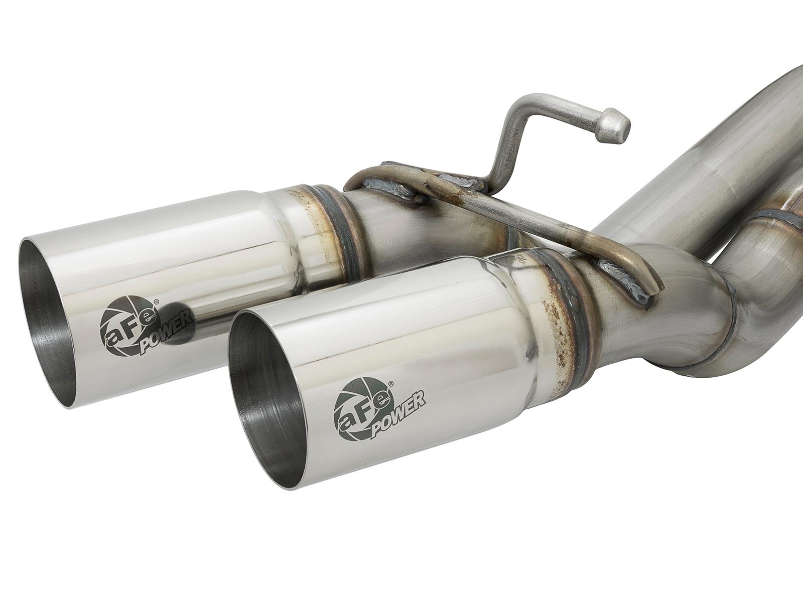 AFE Rebel Series 3 IN Cat-Back Exhaust System w/ Dual Mid-Side Exit Polished Tips (2016-2021 Tacoma) - 49-46032-P
