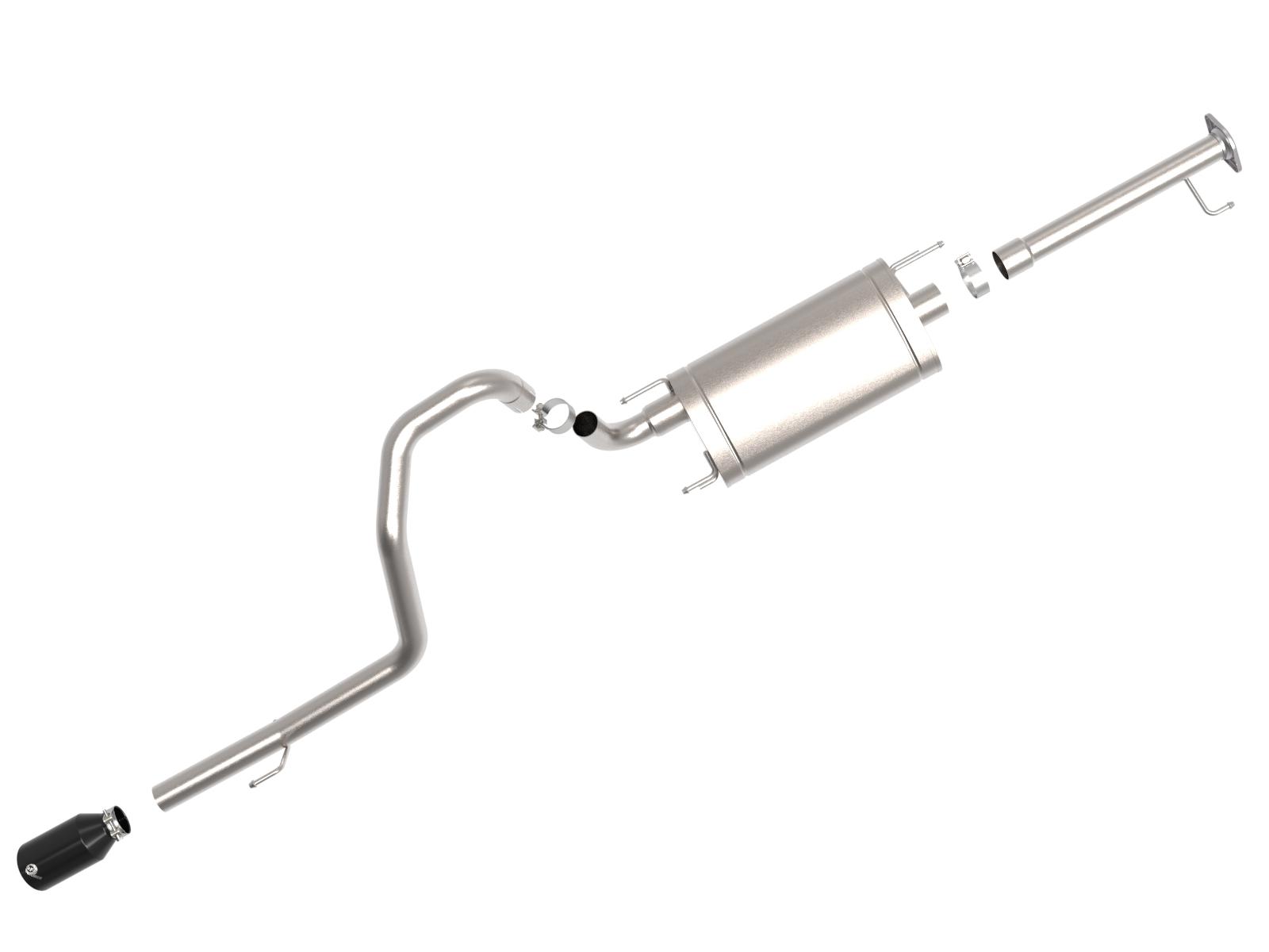 AFE Takeda Stainless Steel Cat-Back Exhaust System w/ Black Tip (2010-2021 GX460) - 49-36048-B