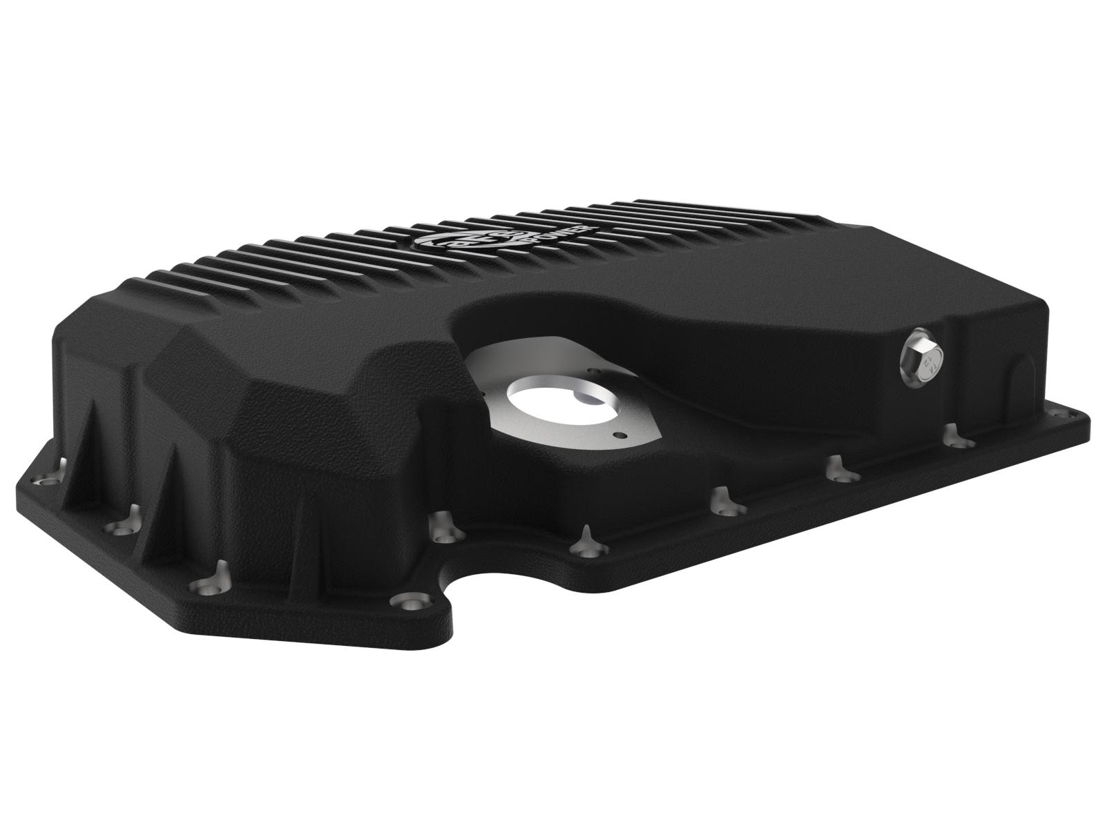 AFE Pro Series Rear Differential Cover Black w/ Machined Fins - 46-71210B