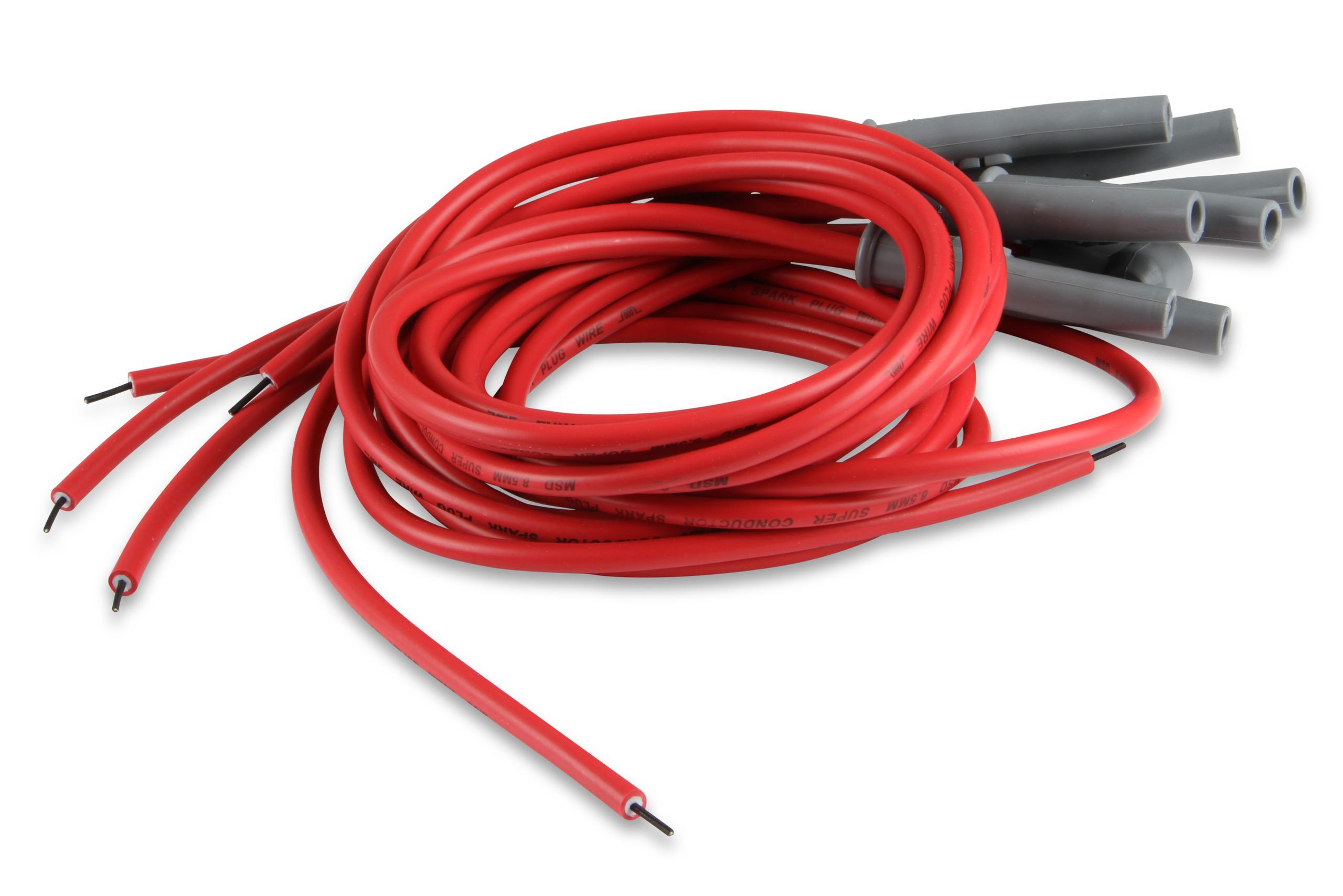 Msd 31199 Wire Set, Super Conductor, 8-Cyl. Multi-Angle Plug, Socket/Hei
