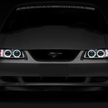 Raxiom 99-04 Ford Mustang Dual LED Halo Projector Headlights- Chrome Housing (Clear Lens) - 49114