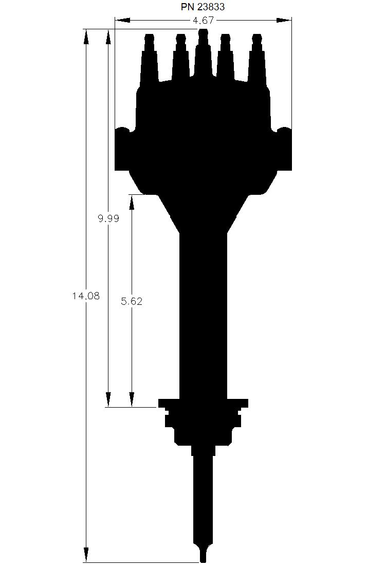 Black, Chrysler 426, 440 Dual Sync Distributor.  - 23833