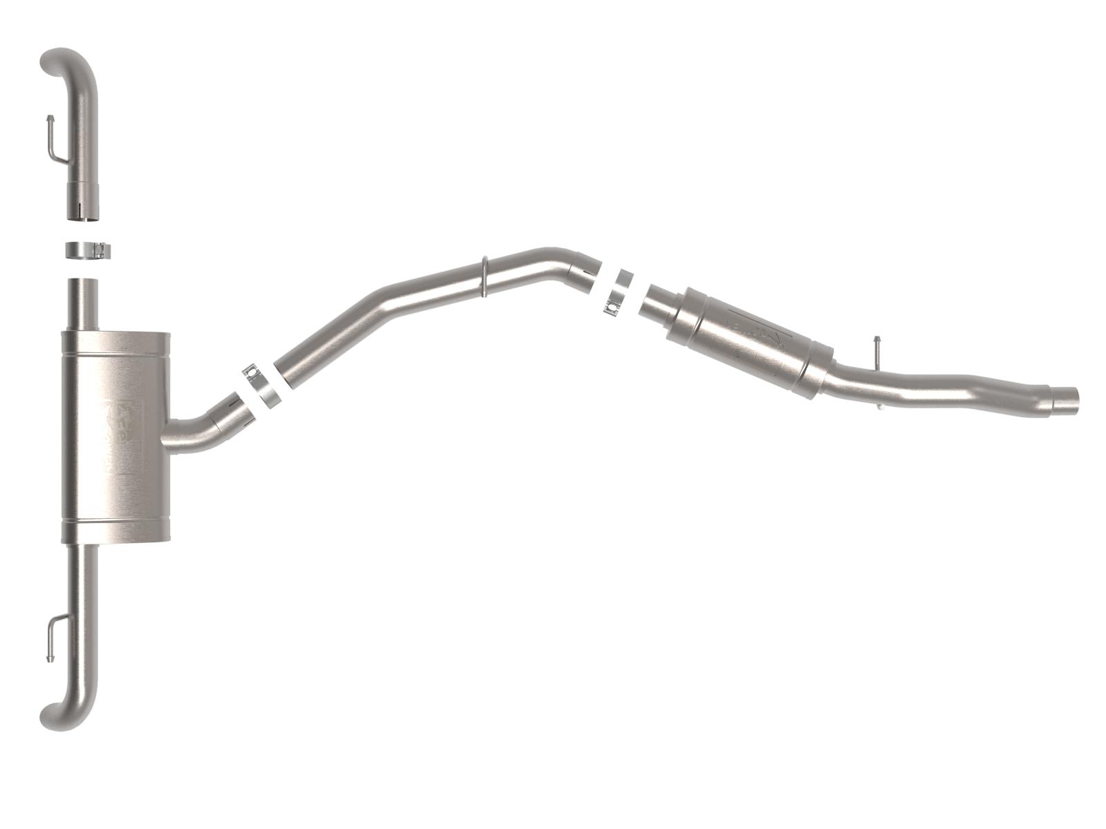 aFe MACH Force-Xp 3" to 2.5" 304 Stainless Steel Cat-Back Exhaust System (2017-2022 Audi Q5 L4-2.0L (t)) - 49-36447