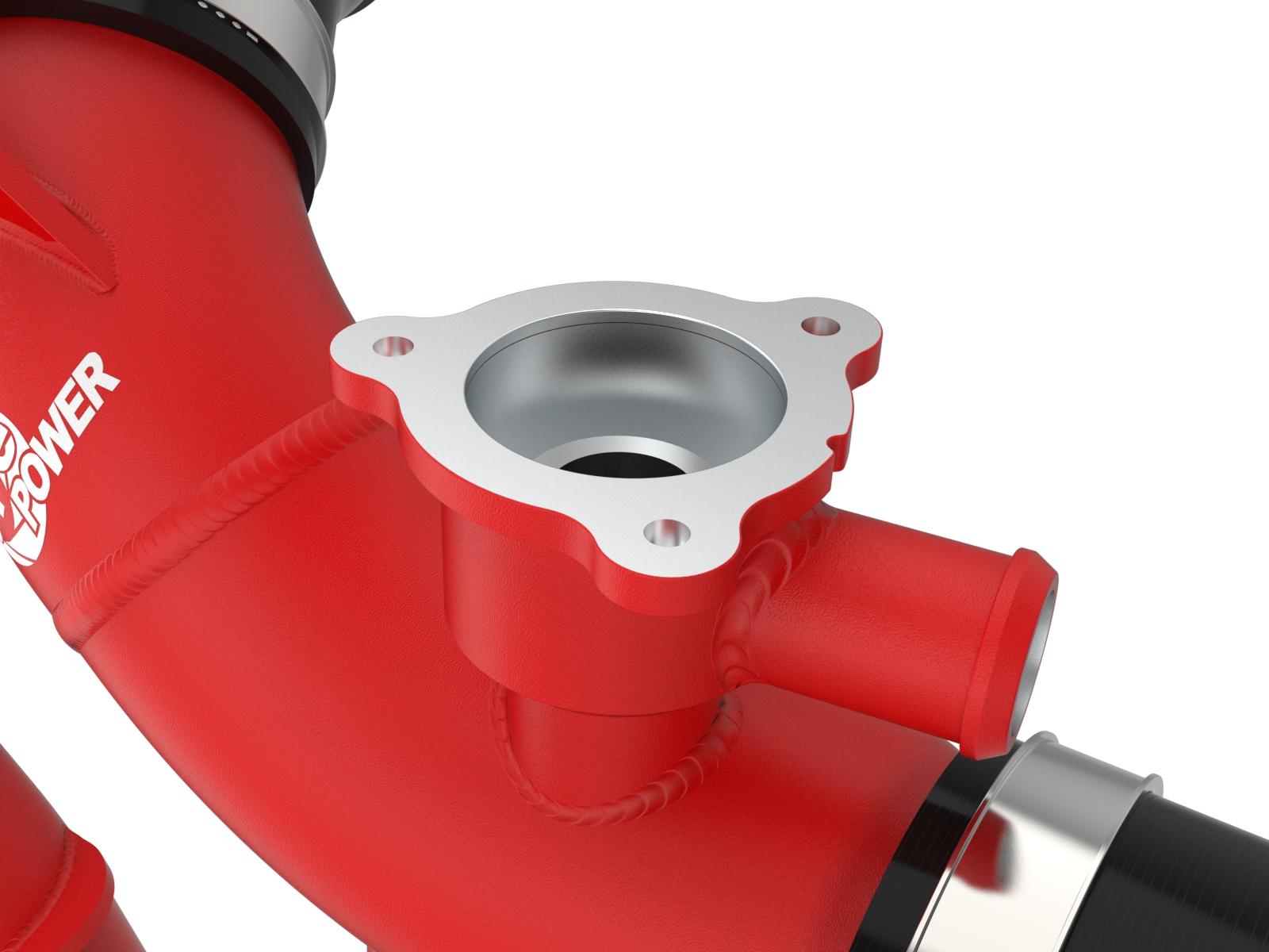 aFe BladeRunner 2.5" Aluminum Hot Charge Pipe - Red (2022 Toyota Land Cruiser (J300) V6-3.5L) - 46-20558-R