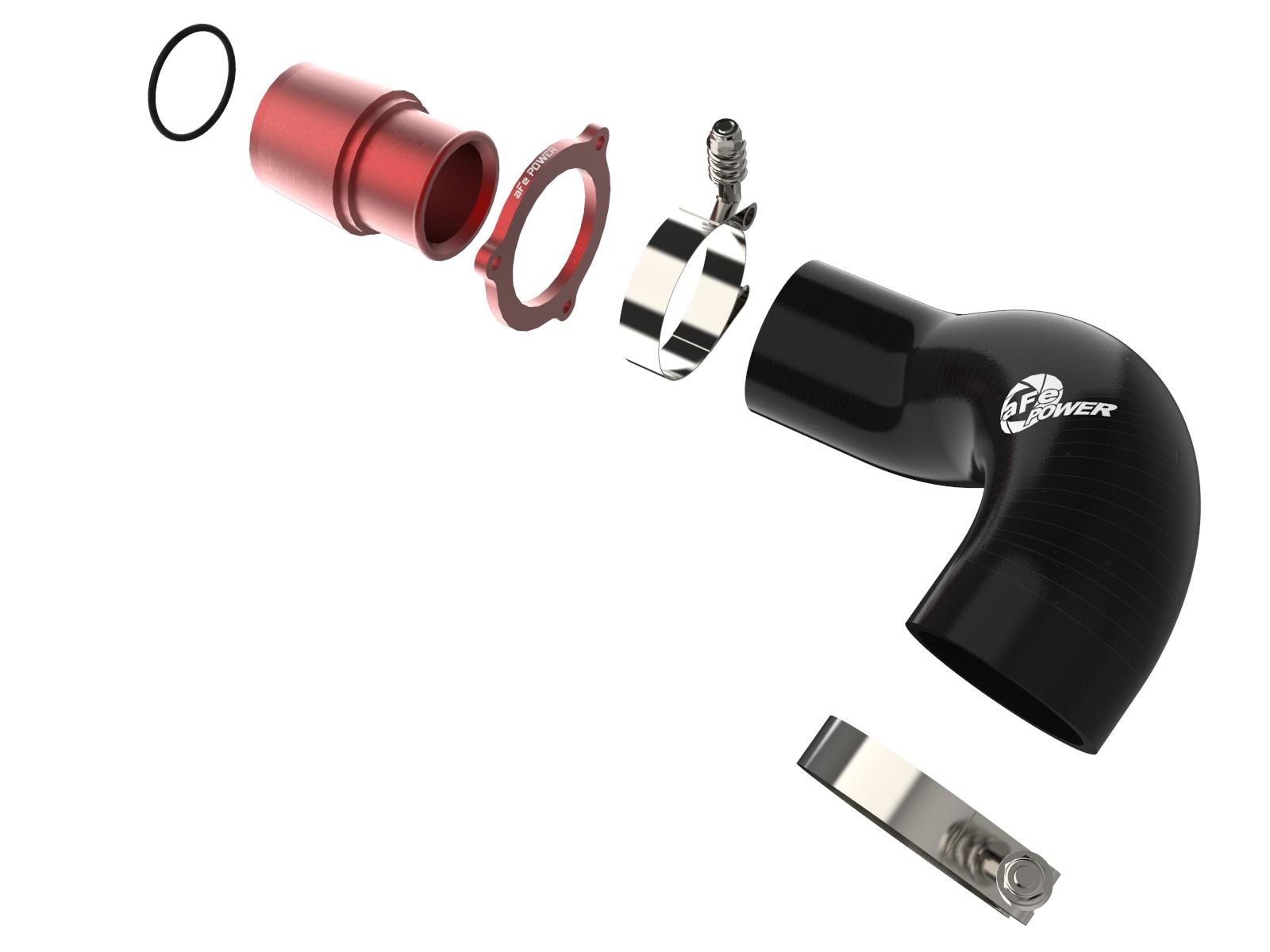 AFE BladeRunner Turbo Muffler Delete for aFe POWER Charge Pipe Red (2015-2021 A3 Quattro, A3, S3, Golf R, GTI, Jetta) - 46-20417-R