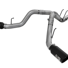 AFE Large Bore-HD 4 IN 409 Stainless Steel DPF-Back Exhaust System w/Black Tip (Ford Diesel Trucks 15-16 V8-6.7L (td)) - 49-43122-B