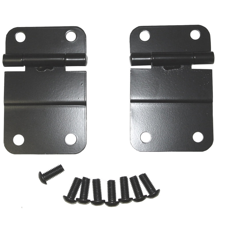 Rugged Ridge Tailgate Hinge Kit Lower Black; 76-86 Jeep Cj - 11207.01