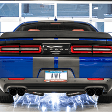 AWE 3020-43082 AWE Touring Edition Exhaust - Non-Resonated, Black Quad Tips (2015-2020 Dodge Challenger 6.4L / 6.2L SC)