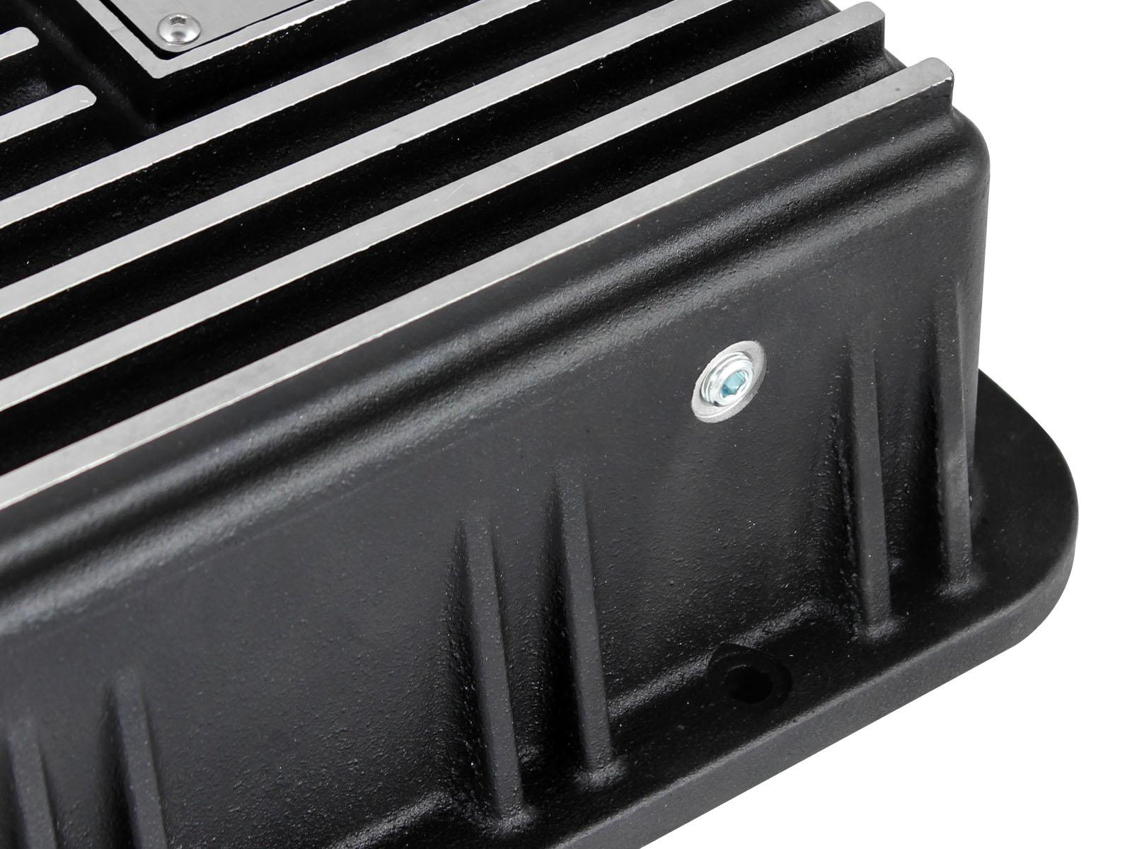 aFe POWER Transmission Pan Black w/ Machined Fins - 46-70222