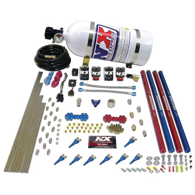 Nitrous Express Shark/Gas (200,300,400,500,600Hp) 2 Solenoid System With 10Lb Bottle - 90000-10