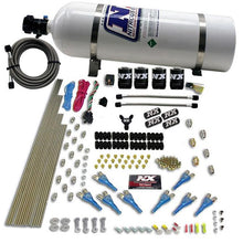 Nitrous Express 8 Cyl Shark Direct Port, 4 Solenoids, With 15Lb Bottle (200-600Hp Jetting) - 90006-15