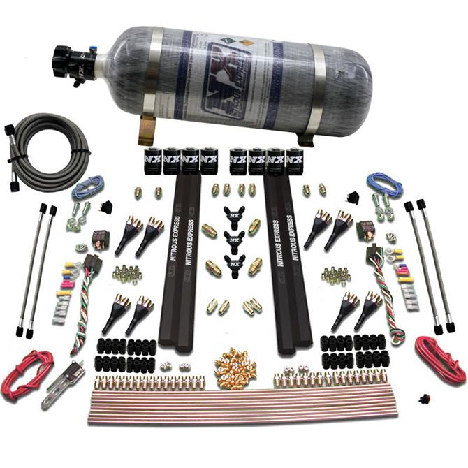 Nitrous Express Sx2 Dual Stage 8 Solenoid /Gasoline 200-1200Hp With Composite Bottle - 90009-12