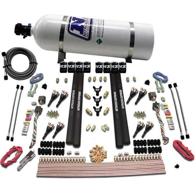 Nitrous Express Sx2 Dual Stage 8 Solenoid /Gasoline 200-1200Hp With 15Lb Bottle - 90009-15