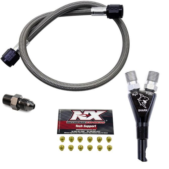Nitrous Express SHARK SHO 400 HP EFI NOZZLE W/ 2FT SHO HOSE - 90019
