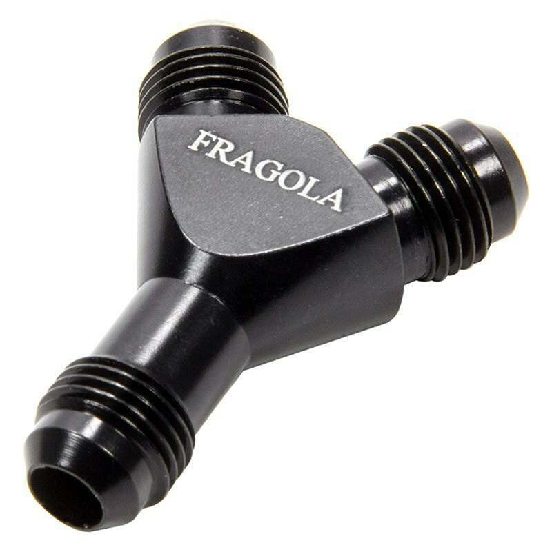 Fragola Y-Fitting, 6AN Male All, Black - 900606-BL