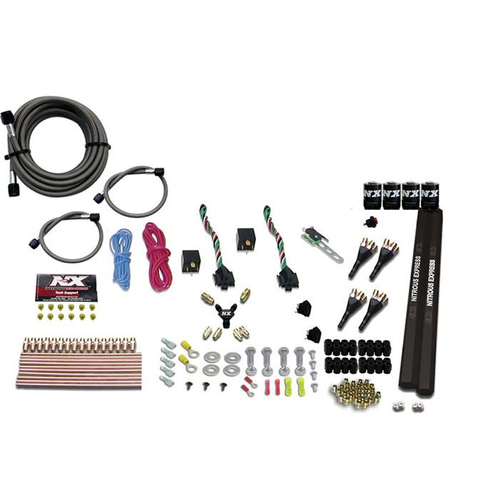 Nitrous Express 4-Cyl Sx2 Nozzle System Less Bottle (100-300Hp X 2) - 90094-00