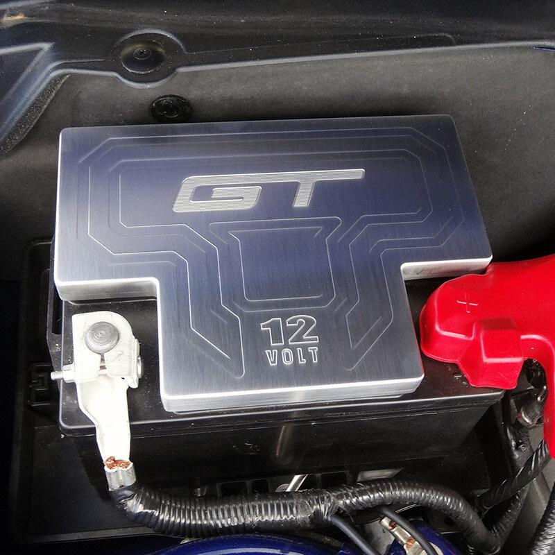 UPR Mustang 5.0L Billet Factory Battery Cover with GT Logo (Satin)