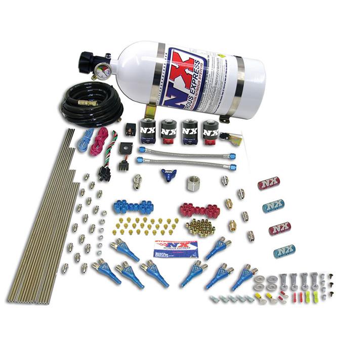 Nitrous Express Street Shark Gas (100-150-250Hp) 4 Solenoids With Composite Bottle - 90100-12