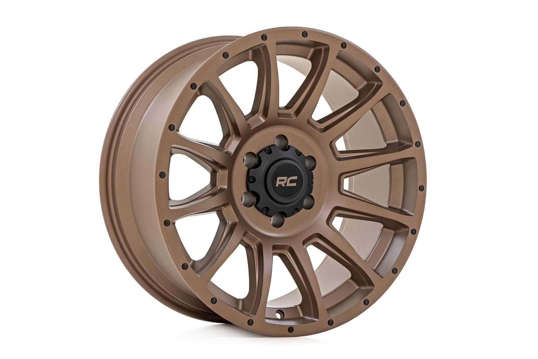 Rough Country 90 Series Wheel One-Piece Bronze 18x9 6x5.5 0mm (1960-1998 Land Cruiser, C10 Pickup, K10 Pickup, Blazer, K20 Pickup, K15/K1500 Pickup, K25/K2500 Pickup, K15/K1500 Suburban, Jimmy, Wagoneer, Cherokee, J20, J10, K15 Suburban, Scout II, K10, K5