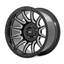 Rough Country 90 Series Wheel One-Piece Gloss Black w/machined spokes 20x9 6x5.5 -12mm (1960-1998 K10 Pickup, C10 Pickup, Land Cruiser, K15/K1500 Pickup, K15/K1500 Suburban, Wagoneer, J10, Cherokee, J20, K10, K5 Blazer, C15 Suburban, K15 Suburban, K10 Sub